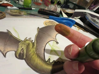 dragon image for plaster cloth tutorial